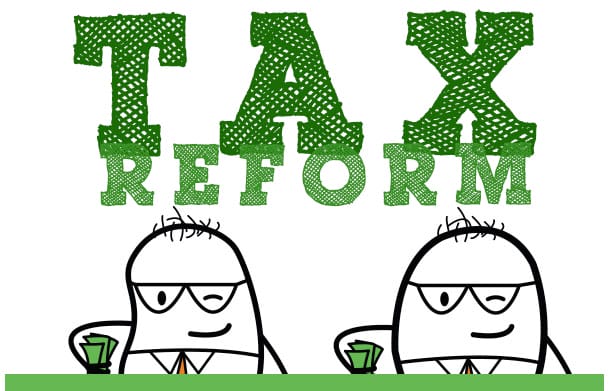 Tax Reform graphic with two beans