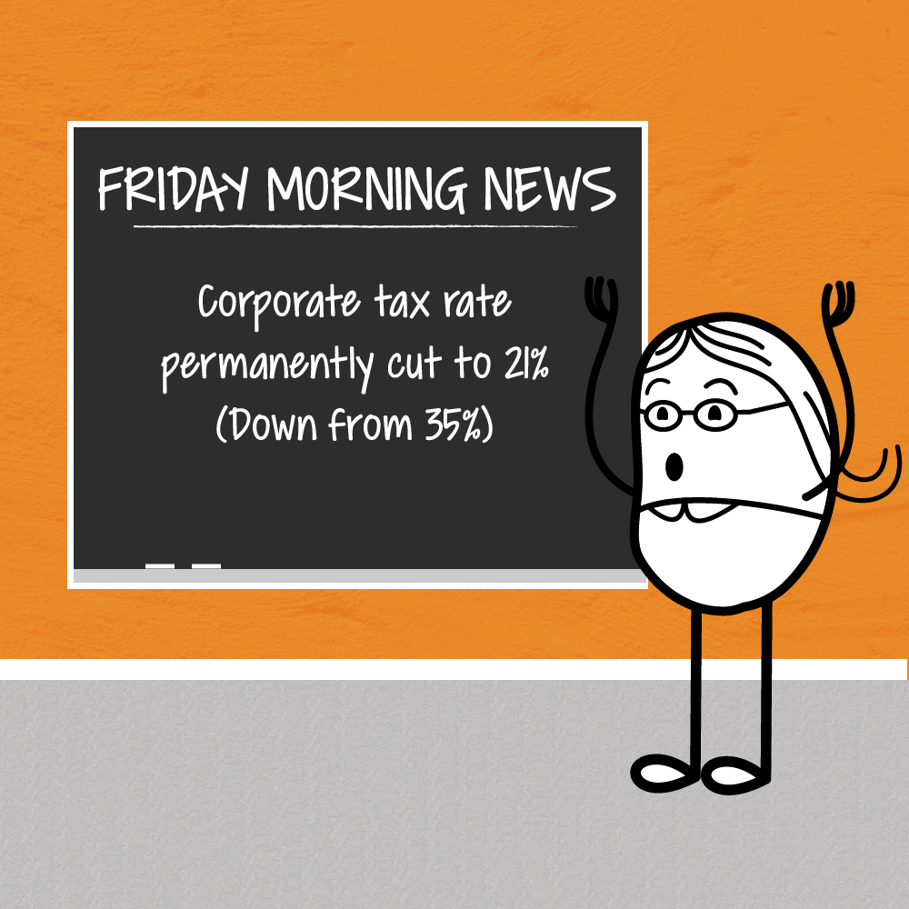 Friday News – Corporate Tax Cut