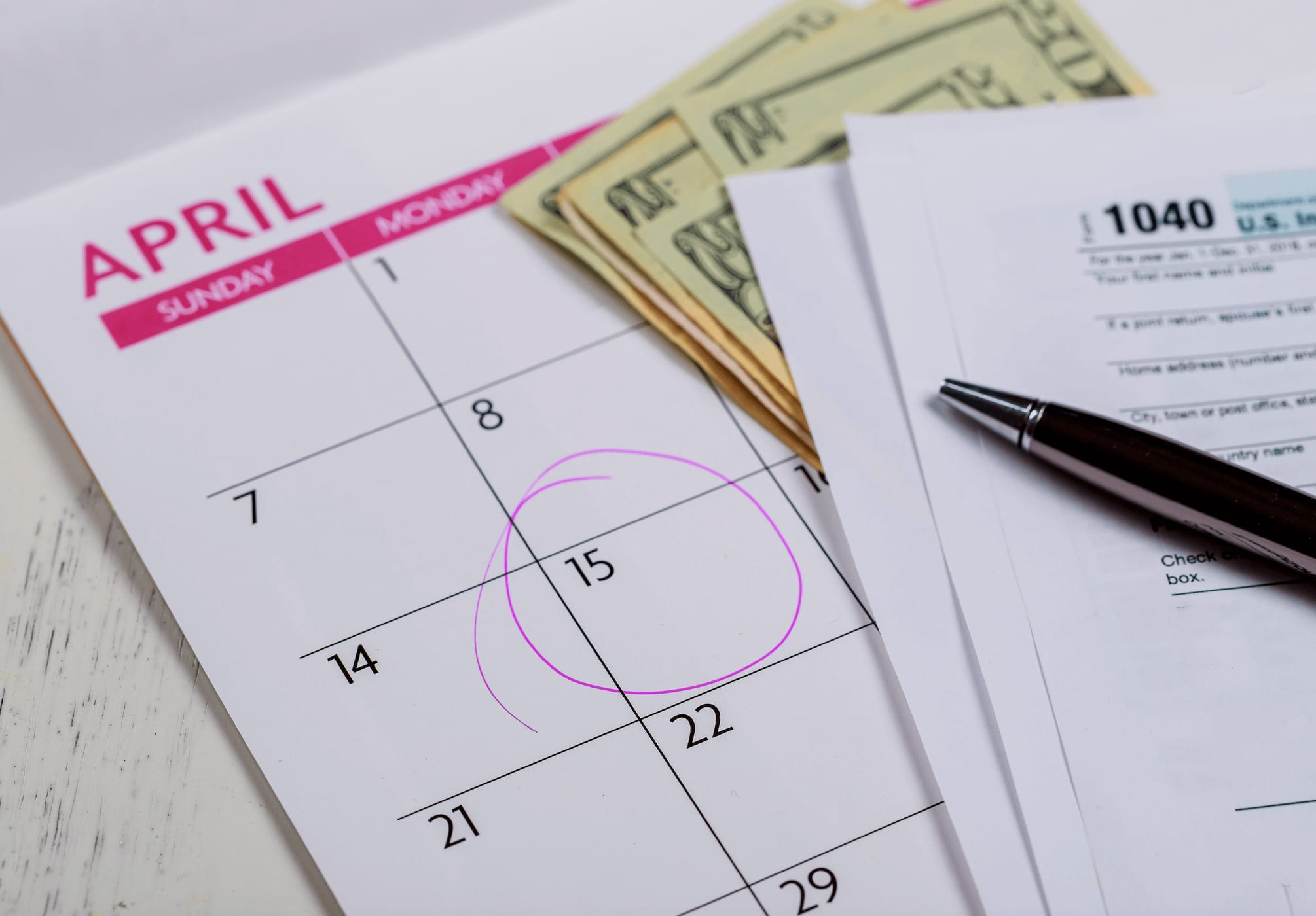 Important Tax Dates | April 15th Tax Day on a calendar | CPA Nerds